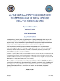 VA/DoD Clinical Practice Guideline for the Management of ...