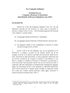 Briefing Notes on Companies (Disclosure of ... - CR