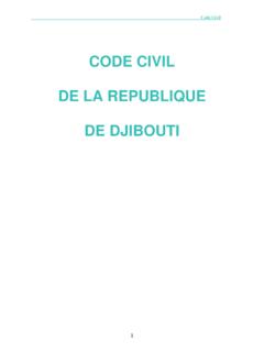 Code civil de la R&#233;publique de Djibouti
