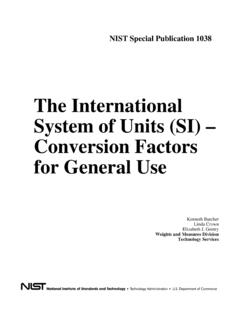 The international system of units (SI) - conversion factors for …