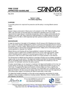 FIRE CODE APPROVED GUIDELINE - Alberta …