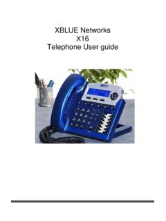 XBLUE Networks X16 Telephone User guide