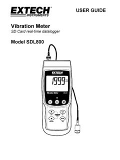 Vibration Meter - Extech Instruments