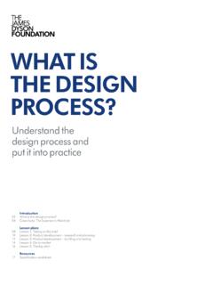 WHAT IS THE DESIGN PROCESS? - James Dyson Foundation