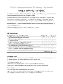 Fatigue Severity Scale (FSS) - Mercy