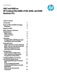 AHCI and RAID on HP Compaq Elite 8000, 8100, 8200, and ...