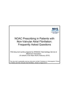 NOAC Prescribing in Patients with Non-Valvular …