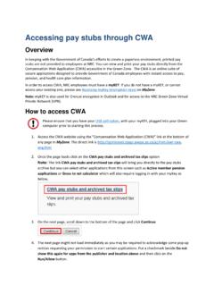 Accessing pay stubs through CWA - RCEA