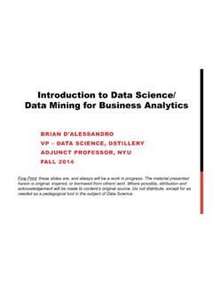 Introduction to Data Science/ Data Mining for Business ...