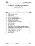 CHAPTER 8: GUIDANCE ON EFFICACY REQUIREMENTS