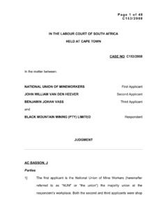 IN THE LABOUR COURT OF SOUTH AFRICA - SAFLII …