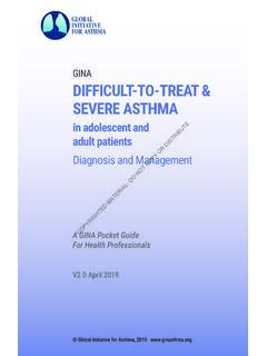 GINA DIFFICULT-TO-TREAT &amp; SEVERE ASTHMA