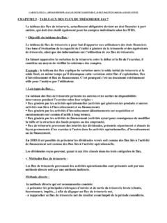 CHAPITRE 5 : TABLEAUX DES FLUX DE TR&#201;SORERIE IAS 7 …