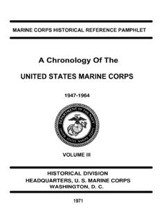 A Chronology of the United States Marine Corps 1947-1964 ...