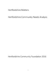 Hertfordshire Matters Hertfordshire Community …