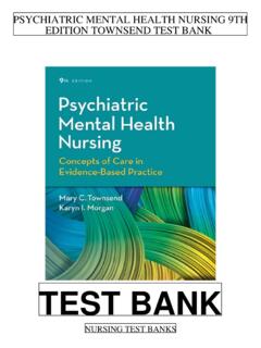 Test Bank - Psychiatric Mental Health Nursing by Mary ...