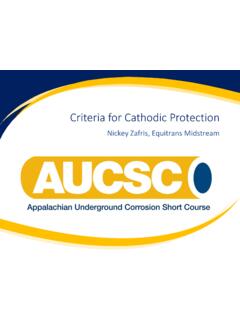 Criteria for Cathodic Protection - AUCSC