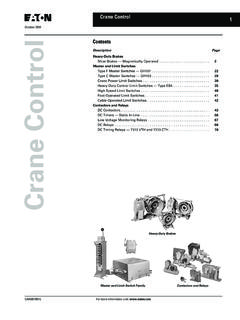 Contents Crane Control - Eaton Cutler-Hammer …