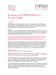 Academy and COPMeD Reflective Practice Toolkit