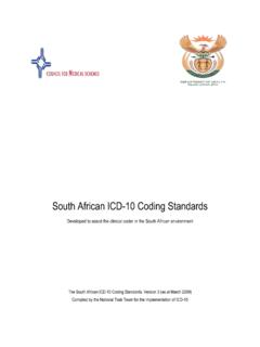 South African ICD-10 Coding Standards - Medical Schemes