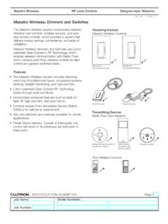 Maestro Wireless Dimmers and Switches