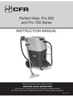 Perfect Heat, Pro 500 and Pro 750 Series INSTRUCTION …