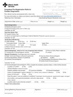 Outpatient Pre-Registration (Referral) Information Cardiac ...