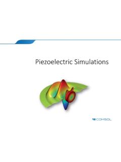 Piezoelectric Simulations - COMSOL Multiphysics