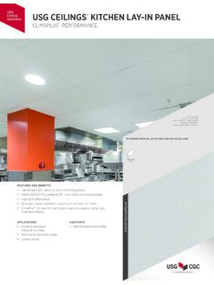 Ceiling USG CEILINGS KITCHEN LAY-IN PANEL