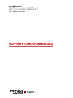 RAPPORT FINANCIER ANNUEL 2020 - Soci&#233;t&#233; G&#233;n&#233;rale
