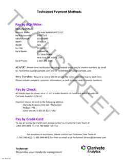 Techstreet Payment Methods Pay by ACH/Wire