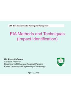 EIA Methods and Techniques (Impact Identification)