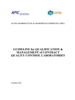 GUIDELINE for QUALIFICATION &amp; MANAGEMENT of …