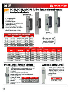 Eff Eff Electric Strikes - Ronald C. Lister Canada Inc.