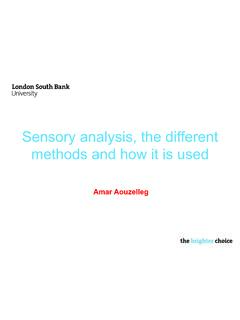 Sensory analysis, the different methods and how it is used