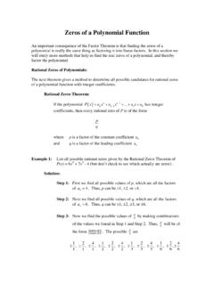 Zeros of a Polynomial Function - Alamo Colleges District