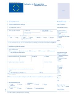 Application Form - Schengen Visa - Comprehensive ...