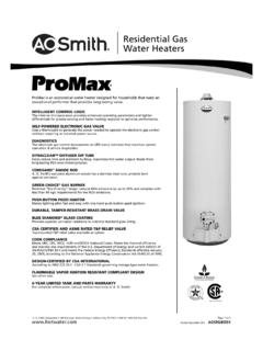 Residential Gas Water Heaters - Hot Water from A. …