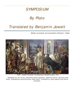 SYMPOSIUM By Plato Translated by Benjamin Jowett