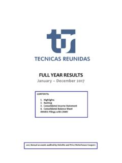 FULL YEAR RESULTS - tecnicasreunidas.es