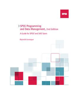 SPSS and Data Management,
