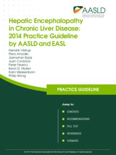 Hepatic Encephalopathy in Chronic Liver Disease ... - AASLD
