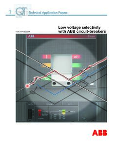 Low voltage selectivity with ABB circuit-breakers