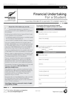 Financial Undertaking for a Student (INZ 1014)