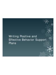 Writing Positive and Effective Behavior Support Plans