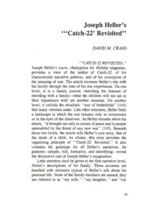 Catch-22' Revisited Joseph Heller