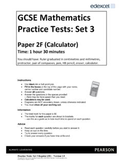 GCSE Mathematics Practice Tests: Set 3 - Maths Tallis