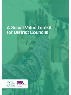 Social Value Toolkit For District Councils A Social Value ...