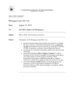 Mortgagee Letter 2013-26 Date: August 15, 2013 …