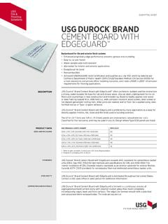 USG Solutions USG DUROCK BRAND CEMENT BOARD WITH …